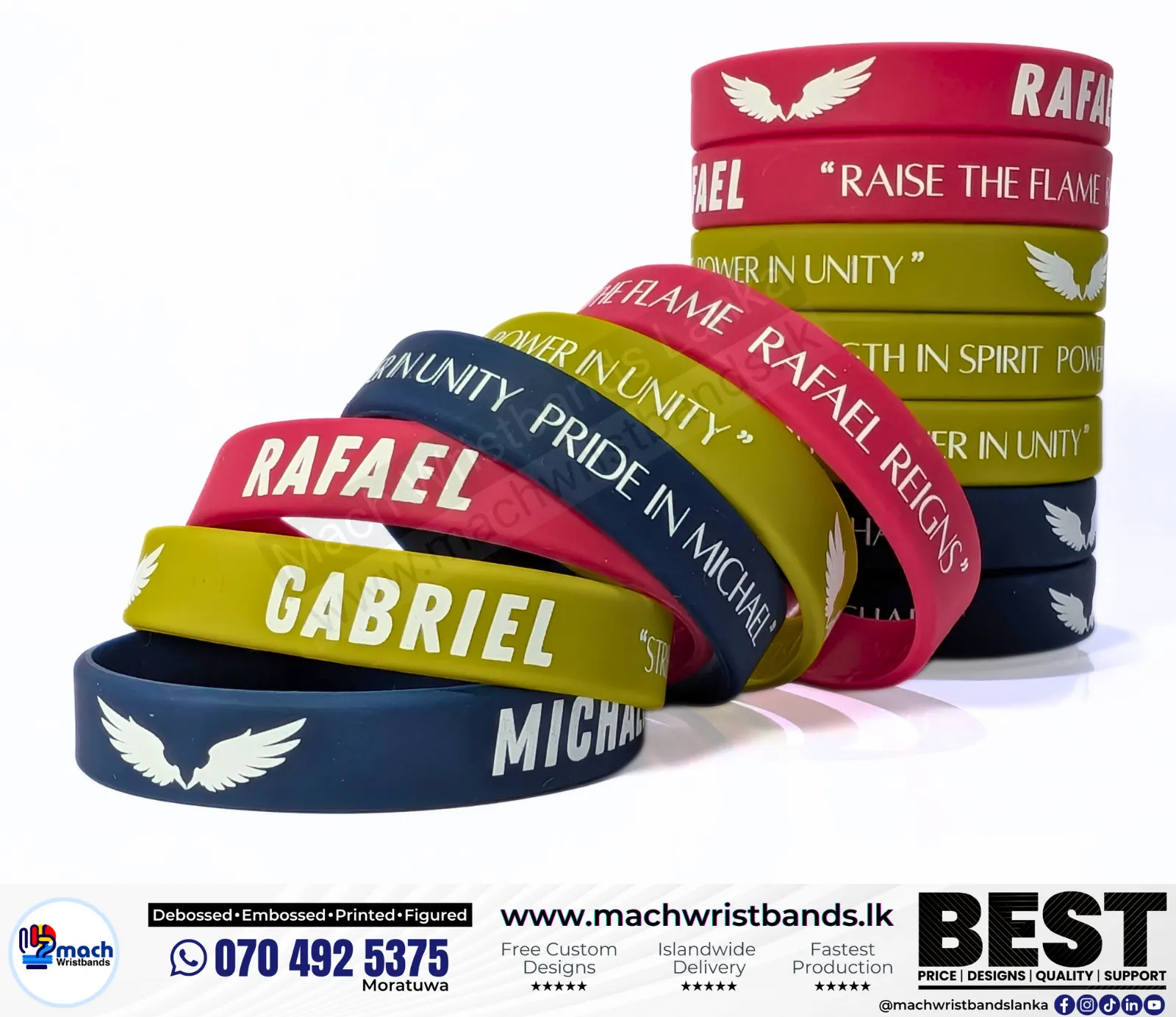 Fundraising printed rubber bands